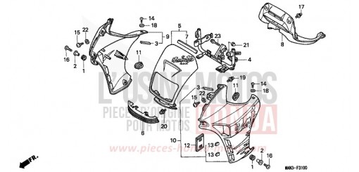 COWL (1) NX650S de 1995